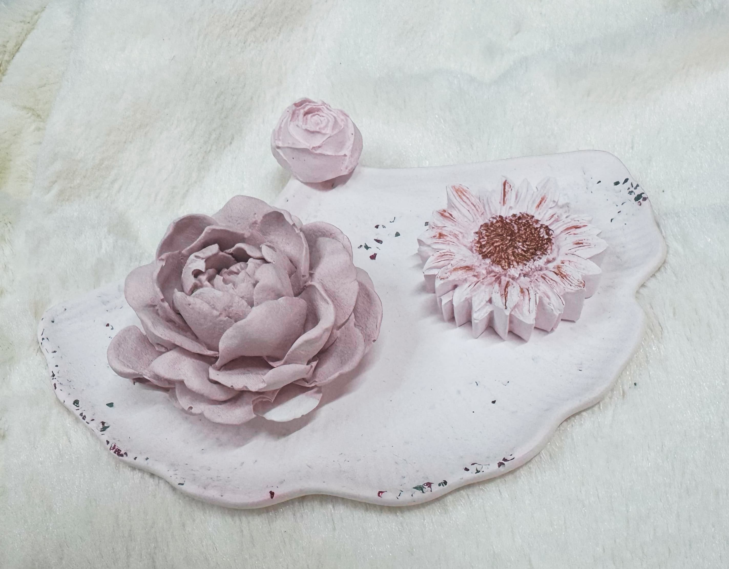 Bandeja Decorativa "Jardim em Flor" em Gesso